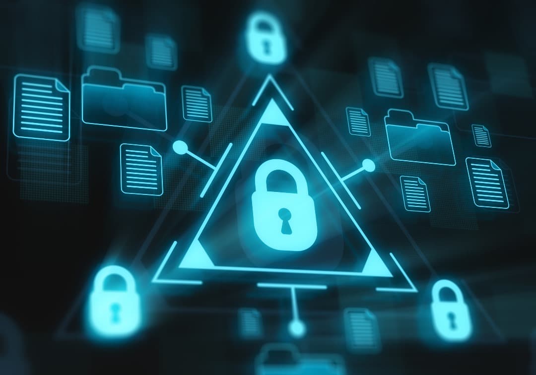 Illustration of connected digital records and security